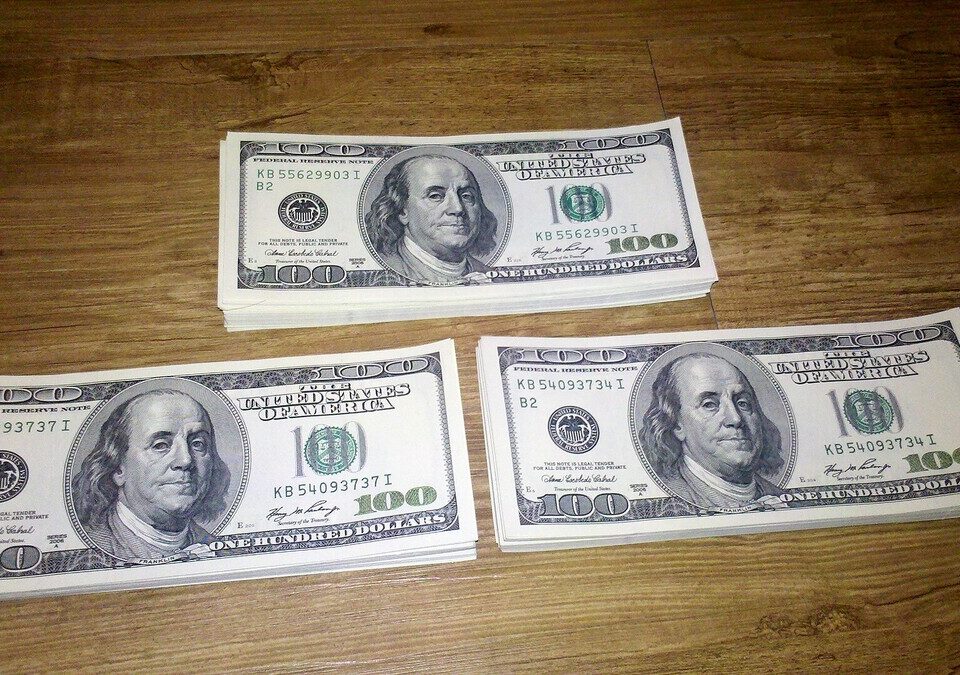 Cédulas de dólar americano